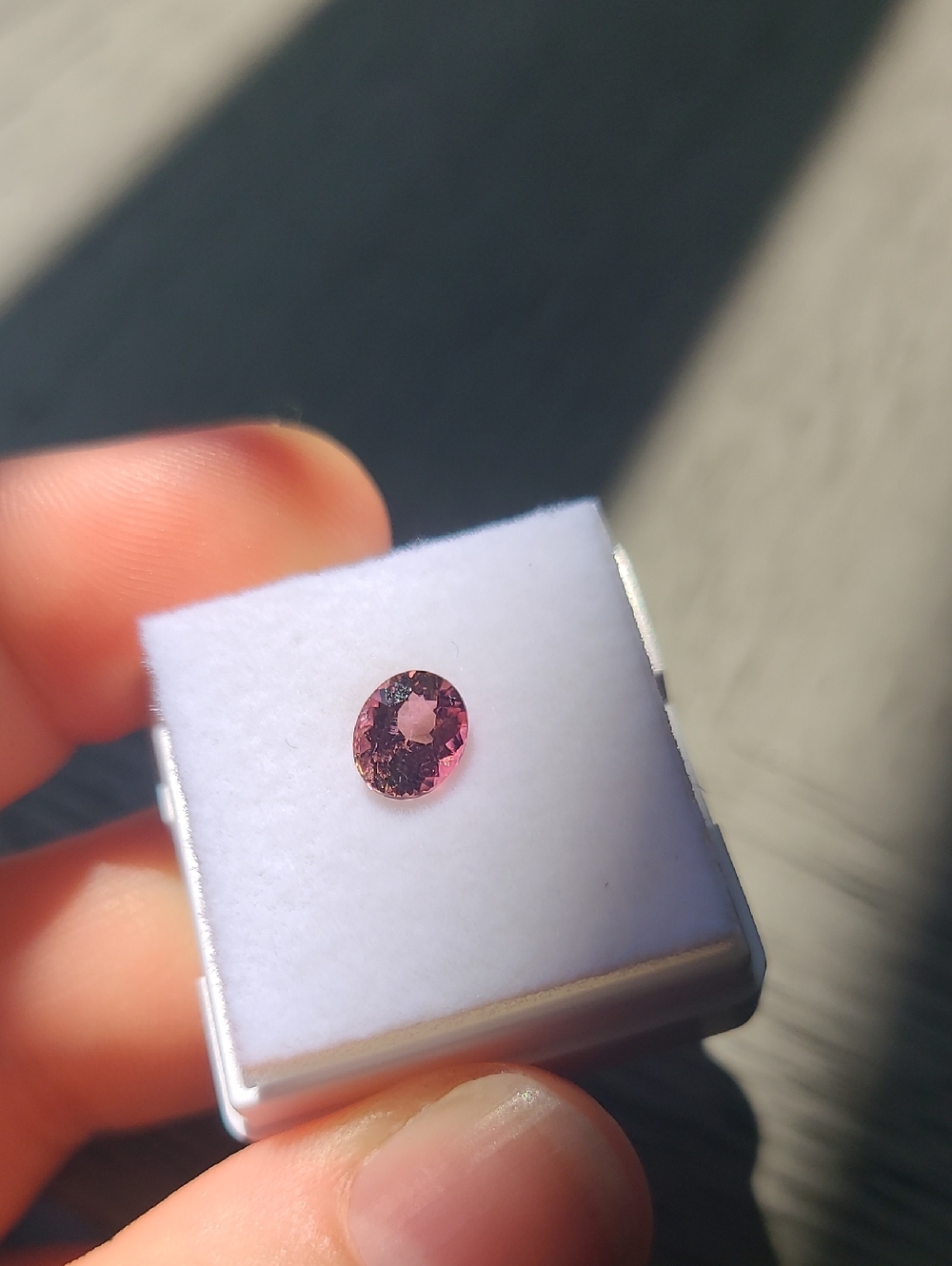 Pink Tourmaline Oval Faceted Gemstone